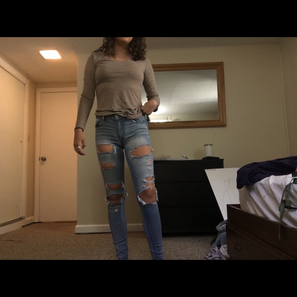 Ripped AE jeggings